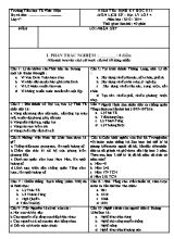 Đề kiểm tra định kỳ học kì I môn Lịch sử + Địa lý Khối 4 - Năm học 2013-2014 - Trường Tiểu học Tô Vĩnh Diện